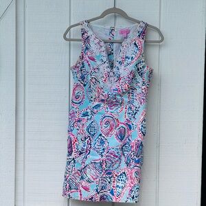 Lilly Pulitzer Vibrant Pink and Blue Mini Dress
